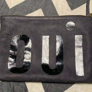 Clare v pouch w/gold zip